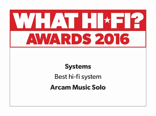 Solo Music wins 'Best Hi-Fi System' at the prestigious What Hi-Fi awards 2016